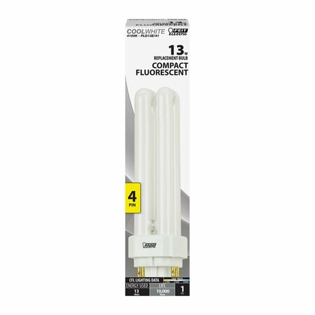 HAPPYLIGHT 1.4 x 5.2 in. & 13 PL Cool White Compact 4100K Fluorescent Bulb HA3302135